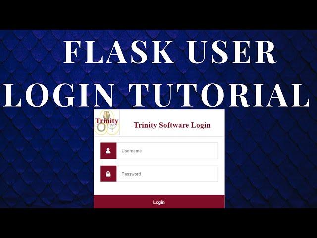 flask user login with MySQL tutorial