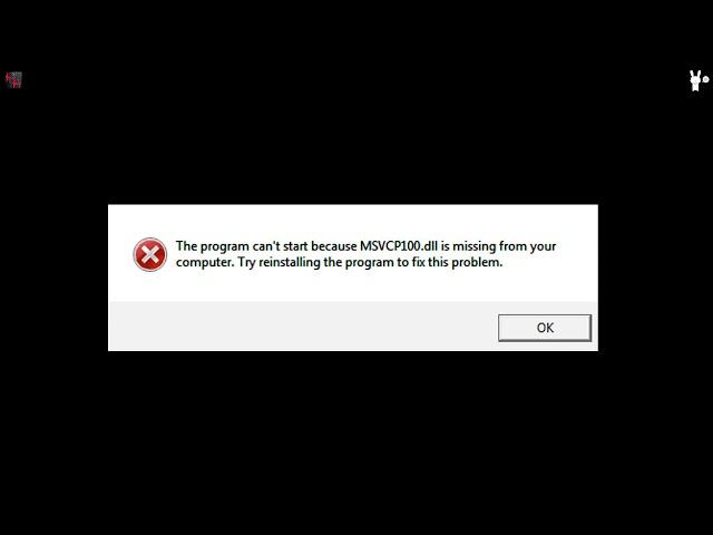 How to fix MSVCP100.dll missing error EASY
