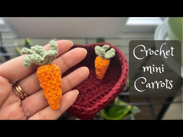 Crochet Mini Carrots Tutorial | Crochet  Mini Vegetables