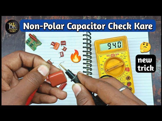 non polar capacitor testing | non polar capacitor check kare #viral @bktechnofriends