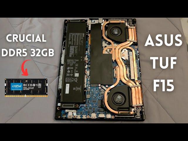 How to upgrade RAM in laptop | Changing RAM in my Laptop Asus Tuf F15 with Crucial DDR5 32GB |