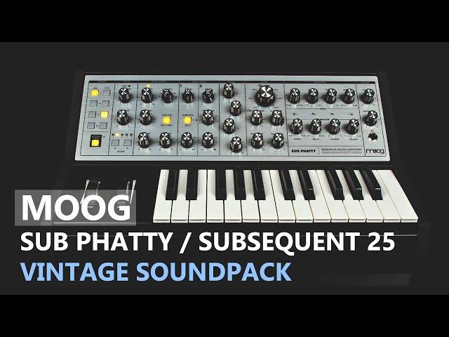 MOOG SUB PHATTY / SUBSEQUENT 25  - "VINTAGE" SOUNDPACK (230 patches)