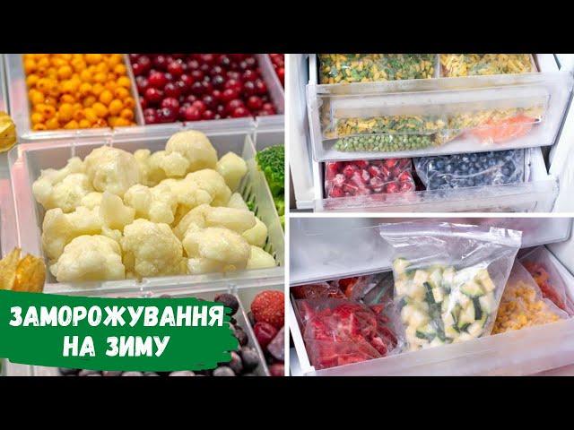 Freezing vegetables, fruits, mixtures for the winter