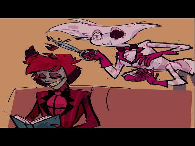 Hazbin Hotel Comic Dub Angel Snips Off Alastor Hair