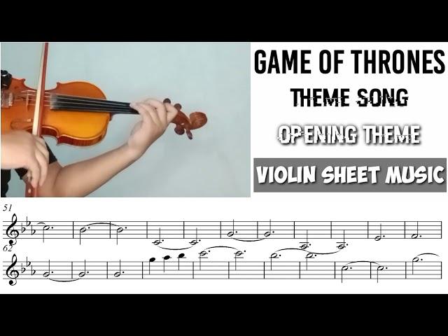 Free Sheet || Game Of Thrones - Opening Theme | Violin Cover With Sheet Music