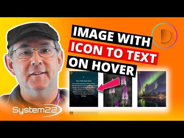 Divi Theme Image With Icon To Text On Hover 