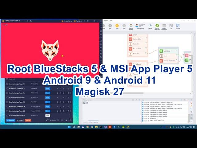 How to Root BlueStacks 5 (5.21) & MSI App Player 5 (Magisk 27)