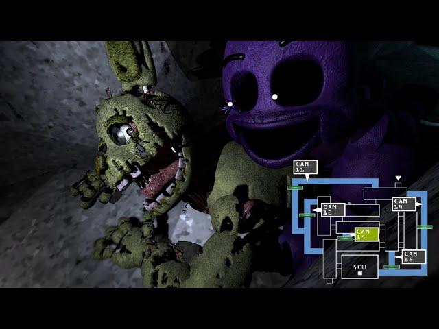 FNAF 3 in REAL TIME PURPLE GUY Attacks SPRING TRAP part 2 SFM Animation (fanmade)