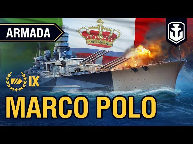 Armada. Battleship Marco Polo. World of Warships guide