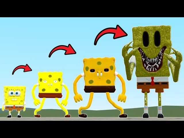 Evolution Of Spongebob To Become A Monster In Garry's Mod