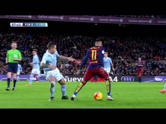 Neymar crazy rainbow flick / sombrero / lambreta HD live commentary