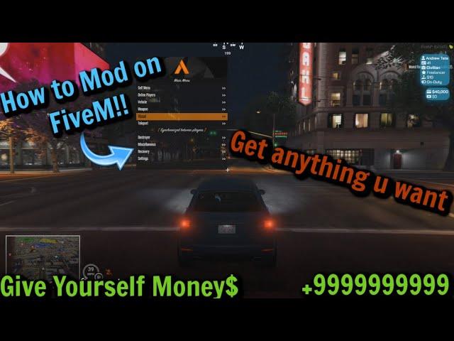 FiveM Modding *TUTORIAL* (Give Items, Infinite Money, Etc)