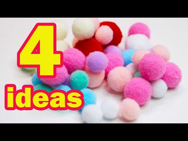 4 GREAT POMPON IDEAS 🟠🟡🟢🟣 That You Will Love DIY