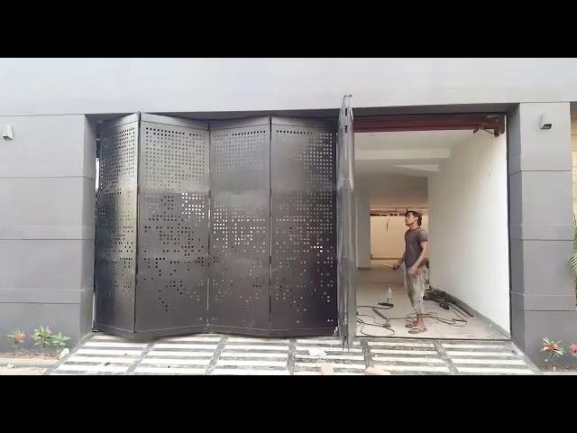 Sliding folding gate done by Krishna home automation +919016042525