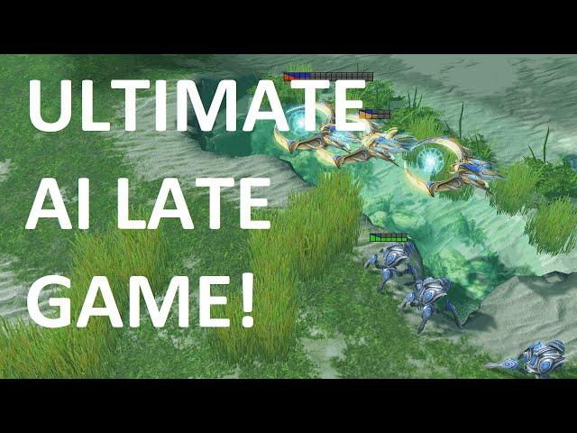 50,000 APM LATE GAME! - SharkBot vs BenBotBC - StarCraft 2 AI