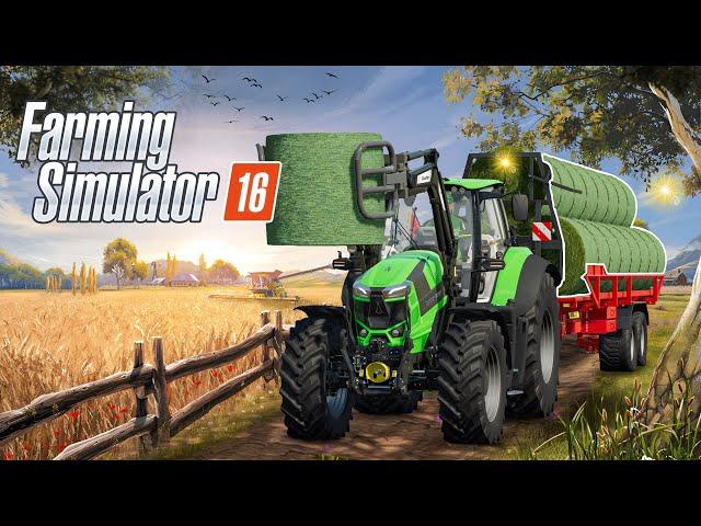 Making Grass Bales With John Deer In Fs16 | Fs16 Multiplayer | Timelapse |