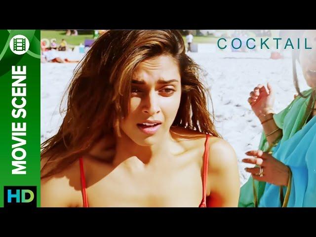 Deepika's Most Embarrassing Moment | Movie Scene | Bollywood Movie | Cocktail