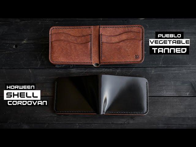 "Reviews by STR Handmade"  Shell Cordovan +  vegetable tanned leather card holders & wallets