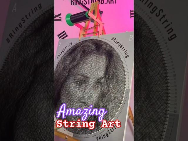 String Art/How To Make Your Ringstring Portrait Better/DIY String Art #shorts #art