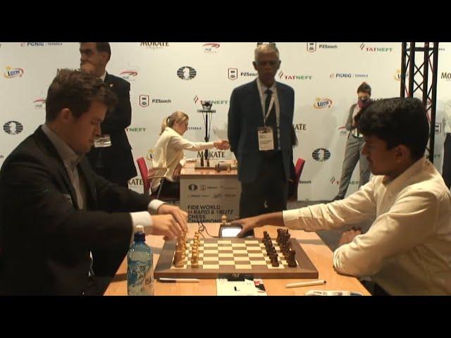 MAGNUS VS HARSHA BHARATHAKOTI || World Rapid Chess