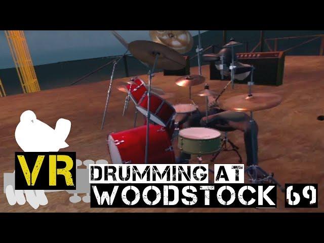 Relive Woodstock 69' - A Horse With No Name drum cover in VR.