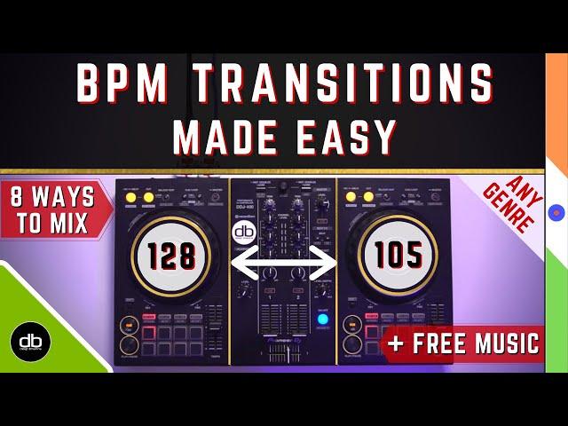 HOW TO MIX DIFFERENT GENRES AND BPM | 5 EASY TRANSITIONS + 3 PRO TRANSITIONS | DOWNLOAD FREE MUSIC 