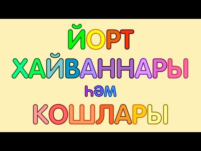 ДОМАШНИЕ ЖИВОТНЫЕ и ПТИЦЫ на татарском языке/ ЙОРТ ХАЙВАННАРЫ һәм КОШЛАРЫ/ DOMESTIC ANIMALS & BIRDS