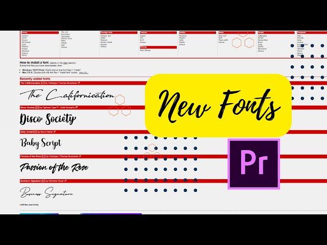 How to install fonts into Adobe Premiere Pro 2020