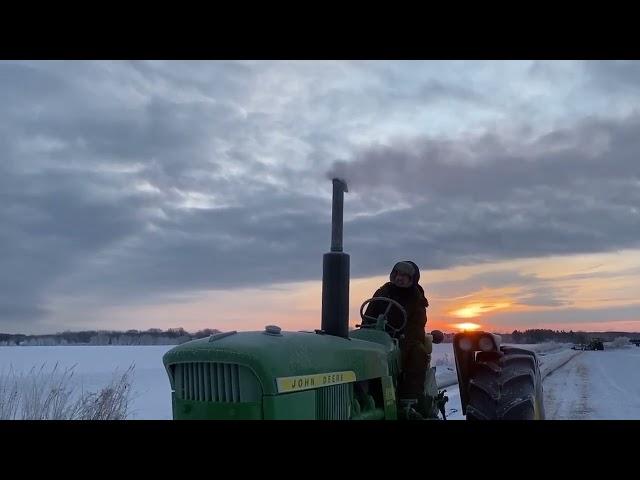 John Deere 4020 Diesel Cold start (-15 °C)