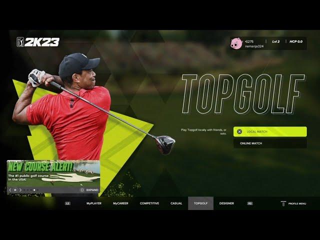 PGA TOUR 2K23 Top Golf Gameplay PlayStation 4 (PS4)