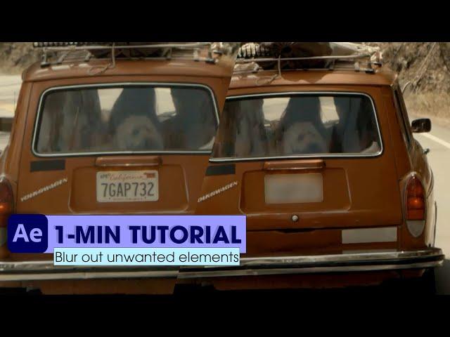 [1- MIN] Blur out unwanted elements | Add a blur over a specific area in the video  After effect