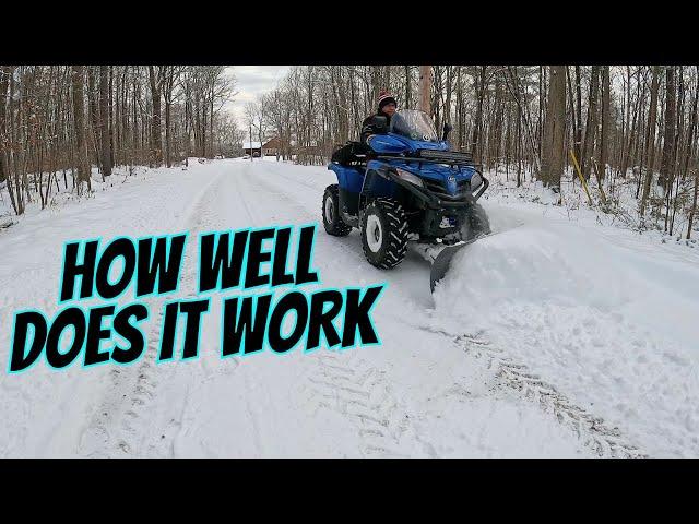 Plowing Snow with an ABS Pipe on my Blade | See How it Does On Gravel Driveway