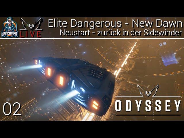 LIVE: Elite Dangerous - New Dawn - Neustart 02 - "Zurück in der Sidewinder"