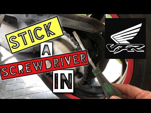 Honda VFR800 Chain Adjustment | You need a Screwdriver