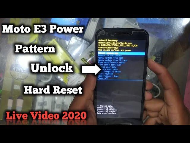 Moto E3 Power Remove Pattern Lock ( Hard Reset ) New Video 2020