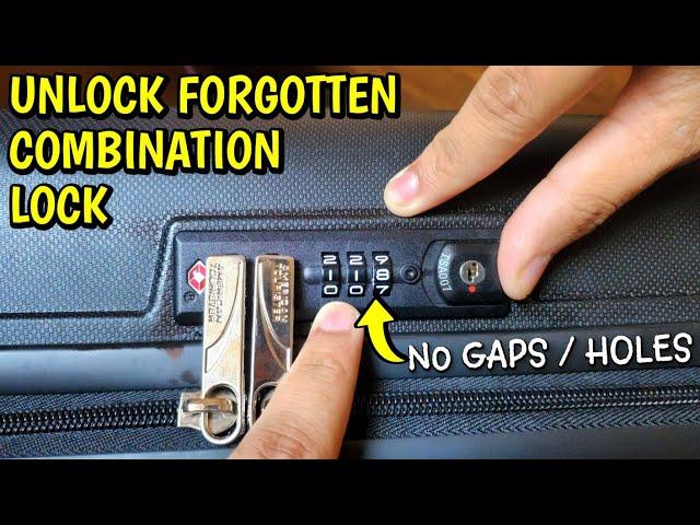 How To Unlock Forgotten Combination Lock Password | Open TSA 007 Suitcase Luggage Bag Password Lock