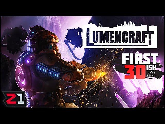 Top Down, Mining, Crafting, Base Building and Waves Of Aliens ! Lumencraft First 30ish