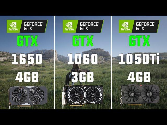 GTX 1650 4GB vs GTX 1060 3GB vs GTX 1050 Ti 4GB Test in 7 Games