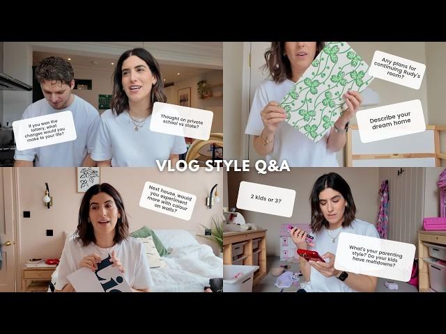 Our Parenting Style, Wallpaper Samples & Who's the Strict One?? VLOG-STYLE Q&A | Lily Pebbles