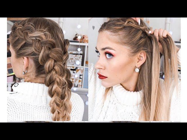 ОБЪЕМНЫЕ КОСЫ НА САМОЙ СЕБЕ ПОДРОБНЫЙ УРОК  FRENCH BRAIDS ФРАНЦУЗСКИЕ КОСЫDOS TRENZAS