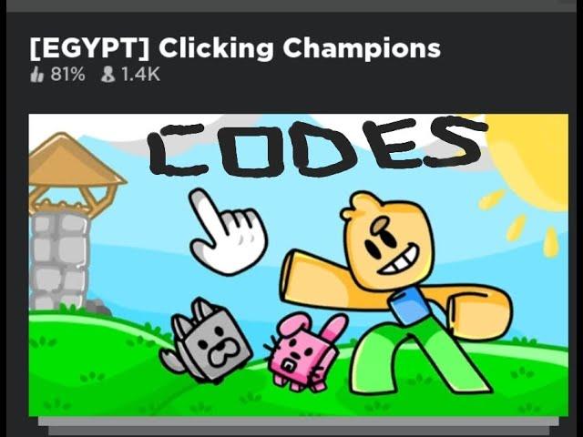 CLICKING CHAMPION CODES | ROBLOX