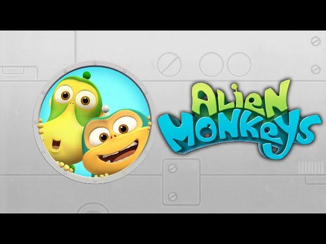 Wacky Monkey Show for Kids! | Alien Monkeys (10-Minute Cartoon for Kids!)