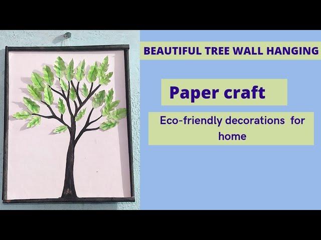 Beautiful paper wall hanging tree crafts/Easy 3Dwall hanging craft ideas (@sonu crafts world )