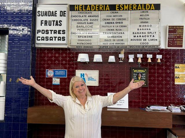 BUENOS AIRES BEST ICE CREAM EVER!  Heladeria Esmeralda. ALL NATURAL! - Buenos Aires Argentina - ECTV