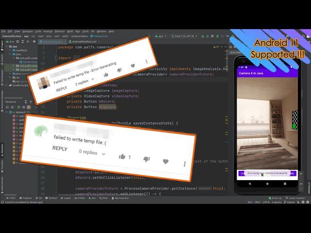 Camera X Failed To Write Temp File | Android 11 Support