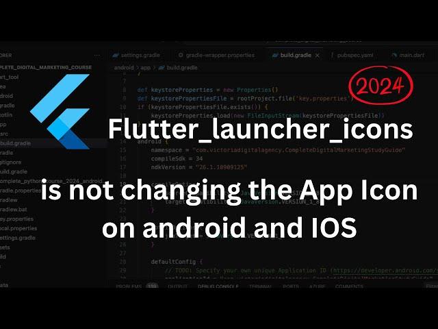 How to Fix flutter launcher icons Not Changing Launcher Icons in Android & IOS | Flutter 2024 Update