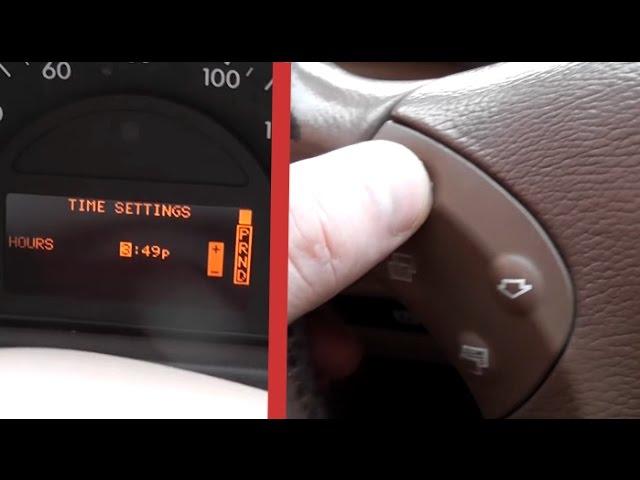 How to configure clock on Mercedes W203 / Setting the clock by means of the onboard computer W203