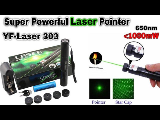 High Powerful Laser Pointer 303 Green Burning | All Test | Full Details Review and Unboxing