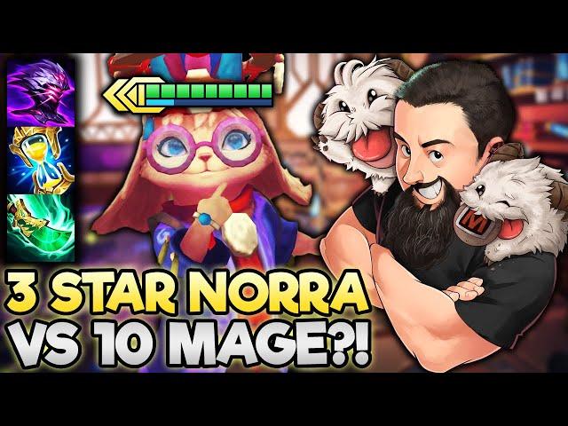 3 Star Norra - How to Beat 10 Mage!! | TFT Magic & Mayhem | Teamfight Tactics