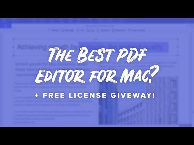 The Best PDF Editor for Mac 2018?